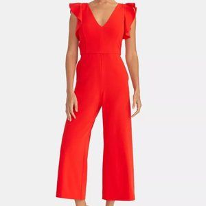 RACHEL Rachel Roy Ruffled-Sleeve Cropped Jumpsuit